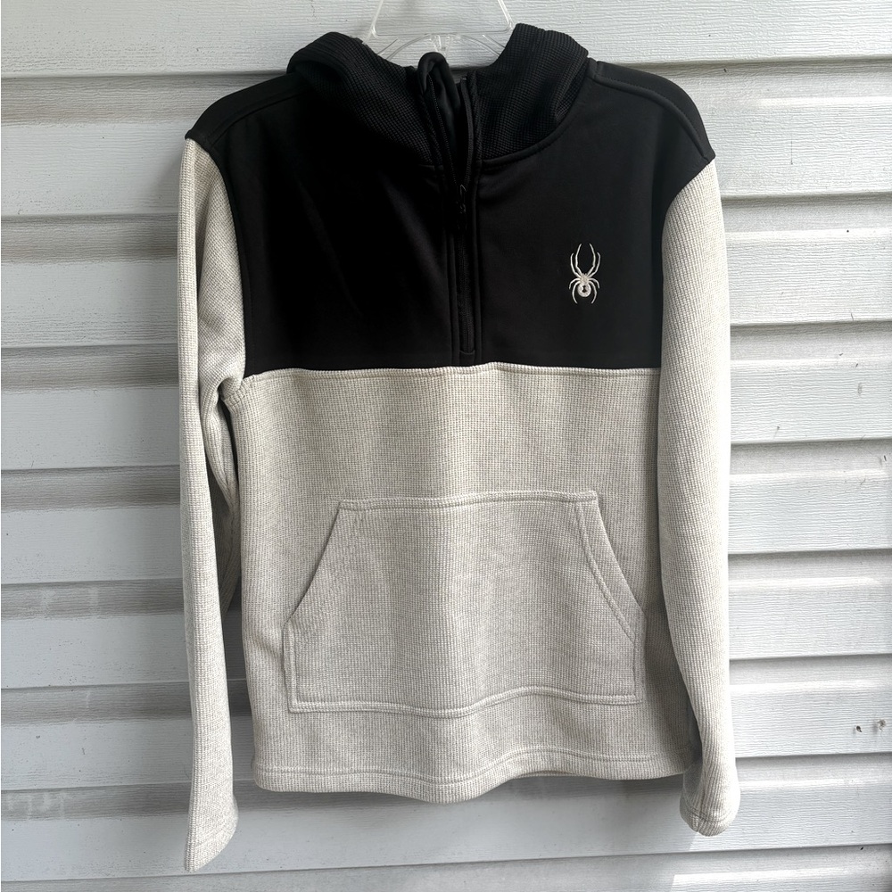 Spyder | Spyder 3/4 zip pullover jacket size S/P color tan/ black